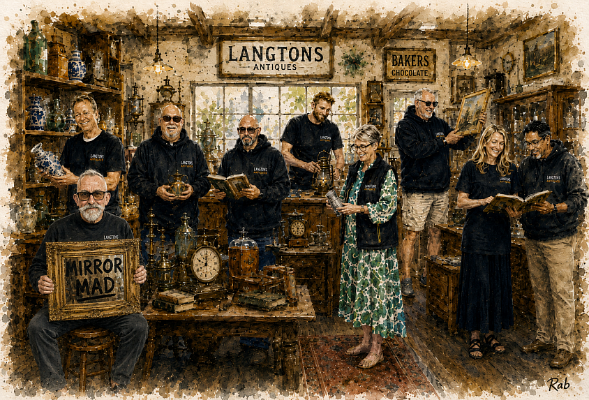 The gang down at Langton's Antique Centre.